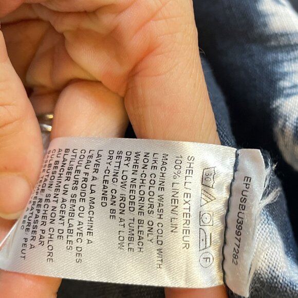 Saks Fifth Avenue Womens 100% Linen Shirt Size Medium Lagenlook Baggy Beachy - Picture 4 of 10